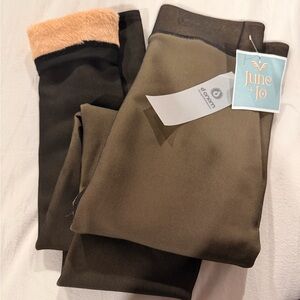 June + Jo Tan and Black Leggings